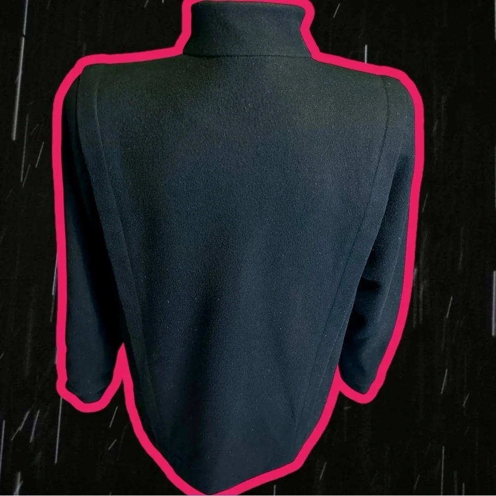 Mackintosh Vintage 100% Pure Wool Black Button-Down Long-Sleeve Pea Coat Size 8